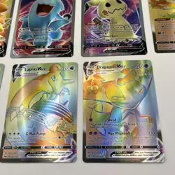 Lot of Ten (10) Pokemon Holo Reverse Rainbow Mimikyu V #148 Ninetales V #177 + - Image 3