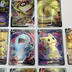 Lot of Ten (10) Pokemon Holo Reverse Rainbow Mimikyu V #148 Ninetales V #177 + - Image 5