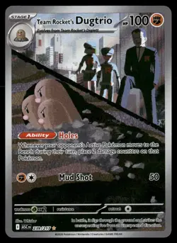Team Rocket's Dugtrio 239/217 Illustration Rare Ascended Heroes Pokemon NM/M - Image 1