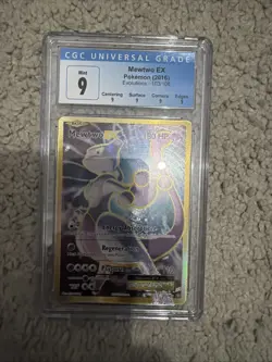 CGC 9 MINT Mewtwo Ex 103/108 XY Evolutions Ultra Rare Holo Full Art Pokemon - Image 1