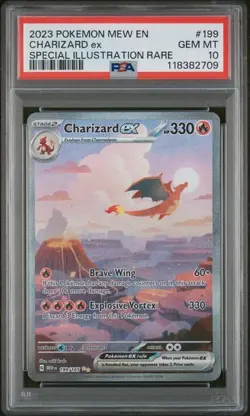 Pokemon Charizard ex 151 Special Illustration Rare #199 PSA 10 Gem Mint - Image 1