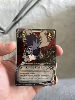 Naruto Card Ccg Tcg Sasuke Uchiha 123 Super Rare Unlim Nm - Image 1