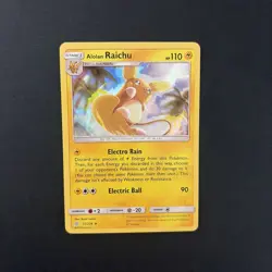 Pokemon Card Alolan Raichu Unified Minds Holo Rare 57/236 - VLP - Image 1