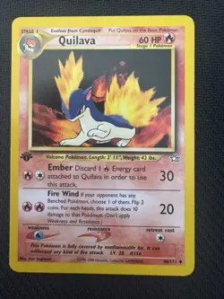 Pokemon TCG Quilava Card 46/111 1st Edition Neo Genesis WOTC Vintage - LP - Image 1
