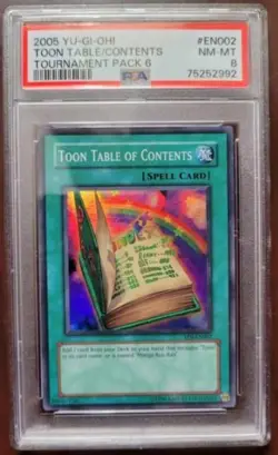 YuGiOh: TP6-EN002 Toon Table of Contents! PSA 8! SHIPS FREE! - Image 1