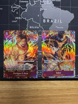 One Piece Sabo-Portgas D. Ace Illustration Box Vol. 5 Promo OP05-007 & ST15-005 - Image 1