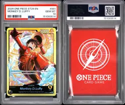 2026 One Piece Monkey.D.Luffy Alt Art ST29-001 Starter Deck 29: Egghead PSA 10 - Image 3