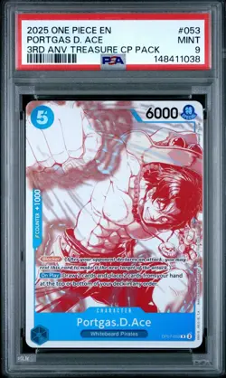 2025 ONE PIECE 3RD ANNIVERSARY! TREASURE CAMPAIGN PACK PORTGAS D. ACE PSA 9🔥🔥 - Image 1