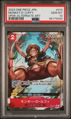 PSA 10 One Piece Japanese Monkey D. Luffy OP06-013 Wings of the Captain Alt Art - Image 1