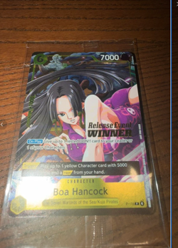 One Piece Boa Hancock Pre Release Event Winner P-115 SEALED ✅ Holo Stamp Op-15 - Image 1