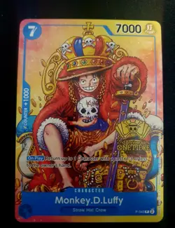 🔥 One Piece TCG - Monkey.D.Luffy P-043 - 2nd Anniversary Stamped Promo 🔥 - Image 1