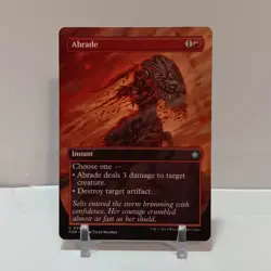 Magic The Gathering Abrade #327 Borderless NM Foundations - Image 1