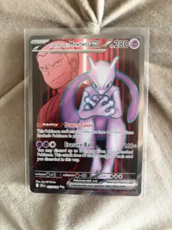 Team Rockets Mewtwo EX Holo Ultra Rare Card 213/182 Sv10: Destined Rivals - Image 1
