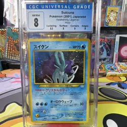 CGC 8 Suicune Awakening Legends 2001 Japanese Holo Rare Pokemon TCG Card - Image 1