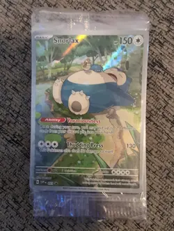 Pokemon TCG Snorlax 051 SV Scarlet and Violet Black Star Promo Card SEALED - Image 1