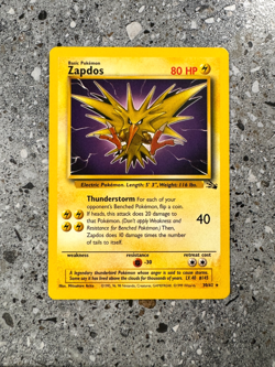 Pokemon TCG Cards Zapdos 30/62 Fossil Rare NM - Image 1