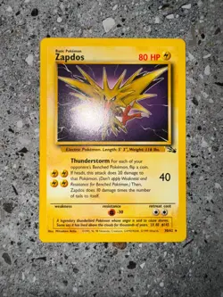 Pokemon TCG Cards Zapdos 30/62 Fossil Rare NM - Image 3