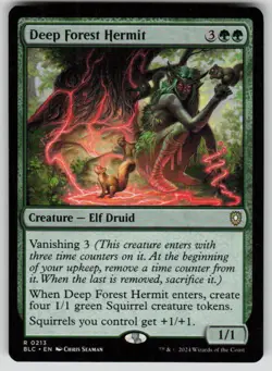 Deep Forest Hermit Rare Commander: Bloomburrow 213 MTG Near Mint - Image 1
