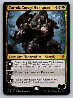 Garruk, Cursed Huntsman 191 Mythic Throne of Eldraine Magic: The Gathering NM - Image 1
