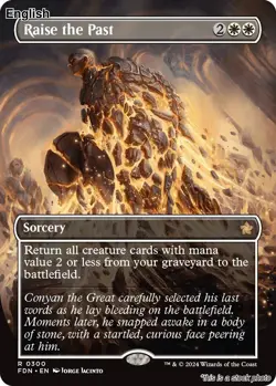 Raise the Past (Borderless) EN [FDN - 300] - NM TCG MTG - Image 1