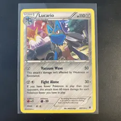 Pokemon TCG Lucario Fates Collide 63/124 Holo Rare Cosmos Swirl 💫 - Image 1