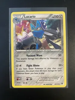 Pokemon TCG Lucario Fates Collide 63/124 Holo Rare Cosmos Swirl 💫 - Image 4