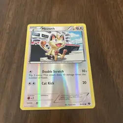 Pokemon TCG - Meowth - 80/99 - Next Destinies - LP Mirror Reverse Holo (2012) - Image 1