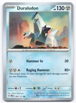 Duraludon (Master Ball Pattern) Holo 069/131 NM/M Prismatic Evolutions Pokemon - Image 1