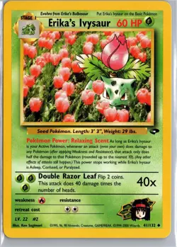 Erika's Ivysaur 41/132 Uncommon Gym Challenge Pokemon Lightly Played - Image 1