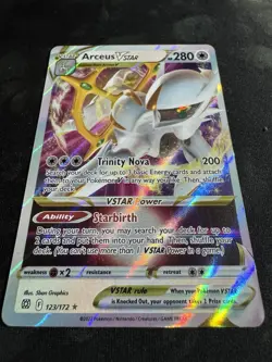 Pokemon TCG 2022 Arceus VSTAR 123/172 Swsh09: Brilliant Stars Holo NM - Image 2
