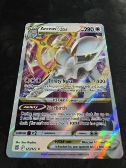 Pokemon TCG 2022 Arceus VSTAR 123/172 Swsh09: Brilliant Stars Holo NM - Image 5