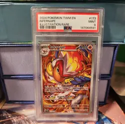 Pokemon Twilight Masquerade Infernape #173 PSA 9 - Image 1