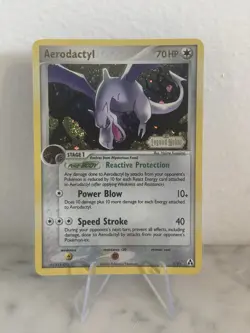 Pokemon Aerodactyl Ex Legend Maker 1/92 Reverse Holo Stamped Rare LP Excellent - Image 1