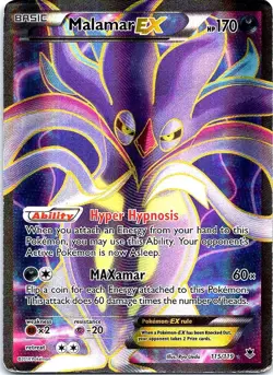 Malamar EX 115/119 Ultra Rare Phantom Forces Pokemon Holo Heavily Played - Image 1