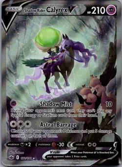 Shadow Rider Calyrex V 172/198 Ultra Rare Chilling Reign Pokemon Near Mint - Image 1