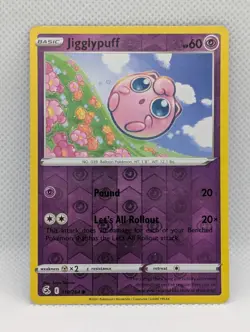 JIGGLYPUFF 110/264 C FUSION STRIKE POKEMON REVERSE HOLO LP JIGGLYPUFF - Image 1