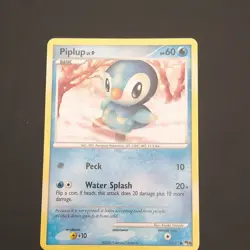Pokemon Company Piplup 015/017 Pop Series 8 Common Regular Basic 60 HP ENG - Image 1