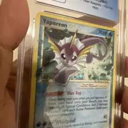 Pokemon Vaporeon Gold Star 102/108 EX Power Keepers HOLO SWIRL CGC 7.5 - Image 3