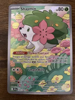 Shaymin 185/182 Sv10: Destined Rivals (Pack Fresh) Illustration Rare Pokemon TCG - Image 2