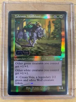 Magic the Gathering Tolsimir Wolfblood Serialized 72/500 Near Mint - Image 1