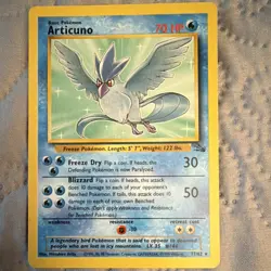 Pokemon Articuno TCG Fossil 17/62 Rare Unlimited Basic 1999 English 70 HP - Image 1
