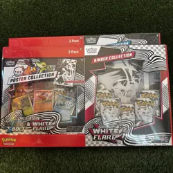 Pokemon Black Bolt and White Flare Binder + Poster Collection Sam's Club Bundles - Image 1