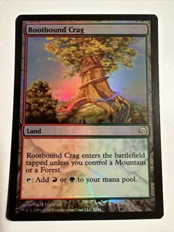 MTG Magic The Gathering FOIL Rootbound Crag Premium Deck Slivers NM Land - Image 1