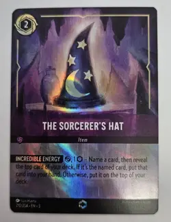 The Sorcerer's Hat (Enchanted) 210/204 Disney Lorcana Inklands Holo NEVER PLAYED - Image 1