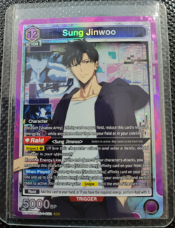 Bandai Union Arena Solo Leveling Sung Jinwoo SR Holo 5000BP 12C 022 - Image 1