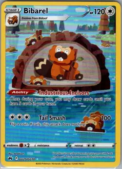 Bibarel GG25/GG70 SWSH: Crown Zenith: Galarian Gallery - Pokemon Card - NM - Image 1