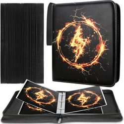 Jumbo Card Binder Compatible with Pokemon XL Jumbo Cards, 100 Pockets Zip Tradin - Image 1