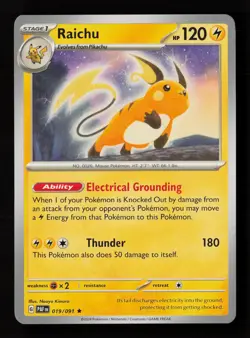 Raichu (Paldean Fates) 019/091 Deck Exclusives Pokemon Card - Image 1