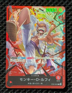 One Piece Card Game TCG ST21-001 L Monkey D Luffy Bandai Japan Anime Prism - Image 1