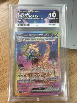 Pokemon TCG Surging Sparks Alolan Exeggutor Card EX 242/191 Ace 10 - Image 1